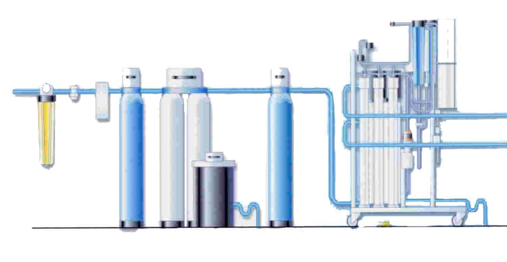 نمایی از یک دستگاه تصفیه آب مدیکال